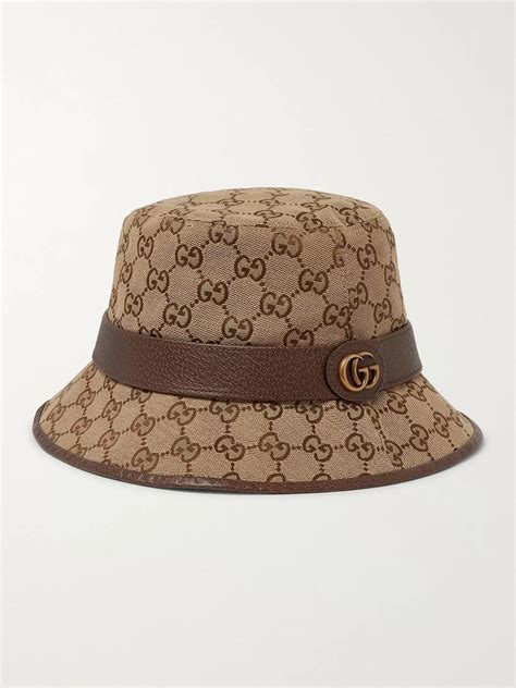 gg canvas hat with brown gucci|who made gucci bucket hat.